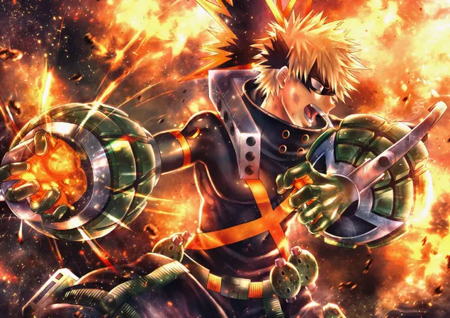 Explosão Katsuki Bakugo HD baixar papel de parede