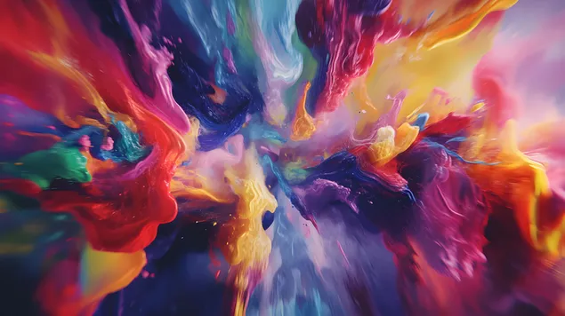 פיצוץ של צבעים מרהיבים בתנועה 8K טפט
