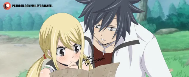 Hình nền Fairy tail 100 Years Quest - Lucy Heartfilia & Grey Fullbuster 2K