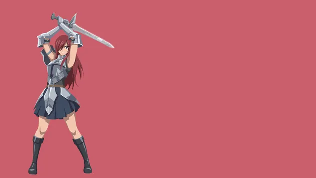 妖精的尾巴-Erza Scarlet （矢量） 4K 壁纸