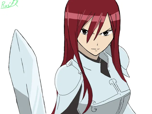 Fairy Tail - Erza Scarlet 2K kertas dinding