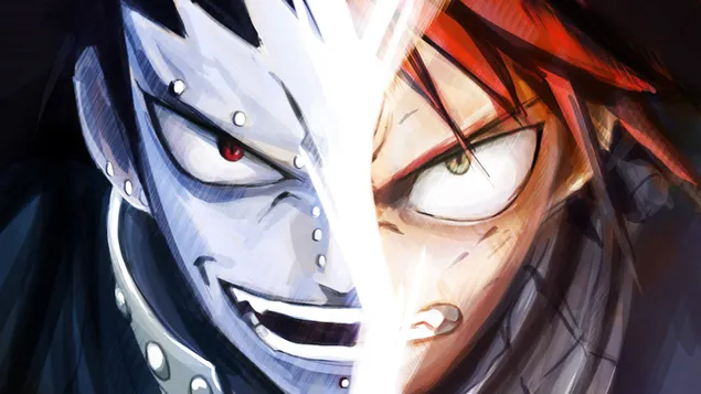 Fairy Tail - Gajeel Redfox Vs Natsu Dragneel 4K วอลเปเปอร์