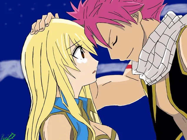 Fairy Tail - Lucy Heartfilia & Natsu Dragneel 2K wallpaper download