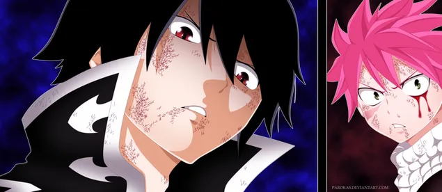 Fairy Tail - Natsu Dragneel & Zeref Dragneel 2K achtergrond