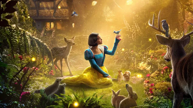Изглед на бајките на анимираниот филм Снежана 2025 година 4K тапет