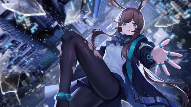 Falling 'Amiya' - Arknights(애니 비디오 게임) 4K 배경화면