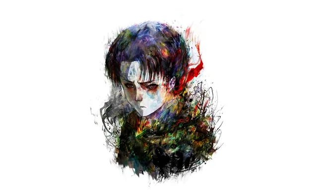 ban phac thao day mau sac cua fan art ve thuyen truong levi ackerman tai xuong