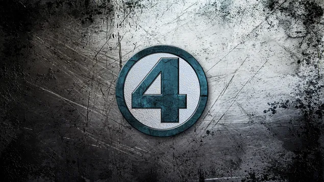 Fantastic Four logo on grunge metallic background