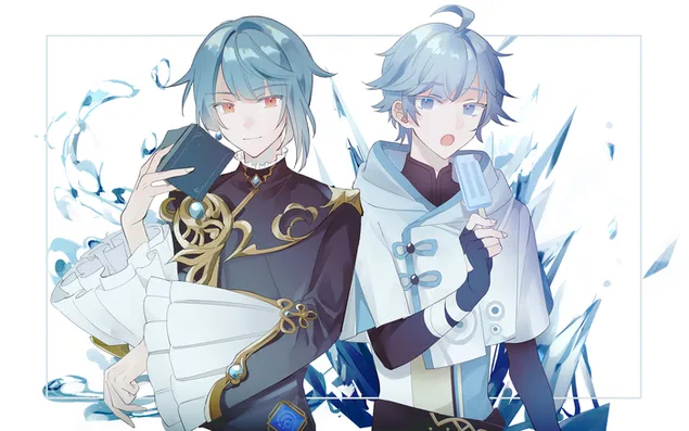 נערי פנטזיה Xingqiu & Chongyun | השפעת גנשין 2K טפט