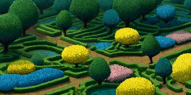 fantazia kert muvelesu sovenyekkel egy labirintus jelenetben letoltes