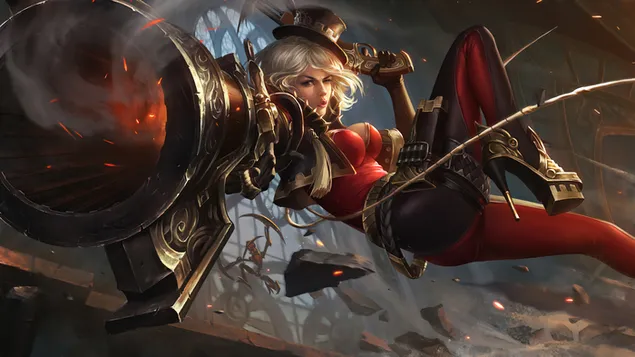 Taustakuva Fantasy Girl Gunslinger 4K