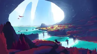 Tapeta Fantasy Krajina Ilustrace 4K