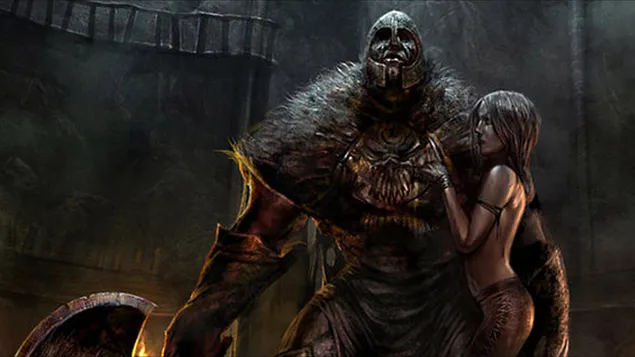 Fantasy Paladin Art, Gradiator 4K bakgrunn