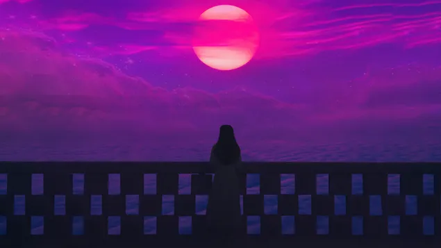 Фантастична визија заласка сунца 4K позадина