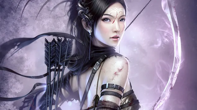 Фантазија жена стрелац 4K позадина