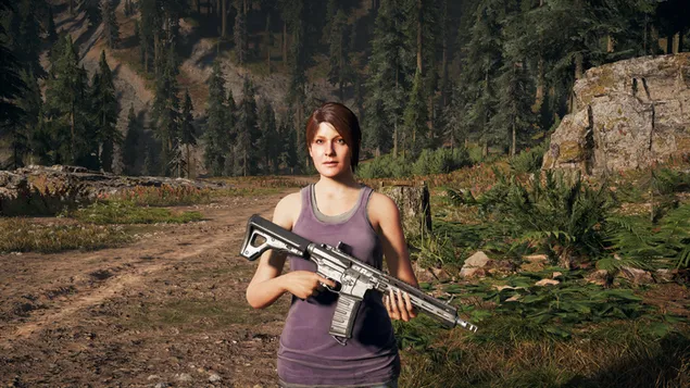 Far Cry 5, Dame mit Gewehr
