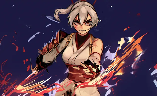 Sudbina/Veliki poredak: Strijelac Inferno Tomoe Gozen 2K pozadina