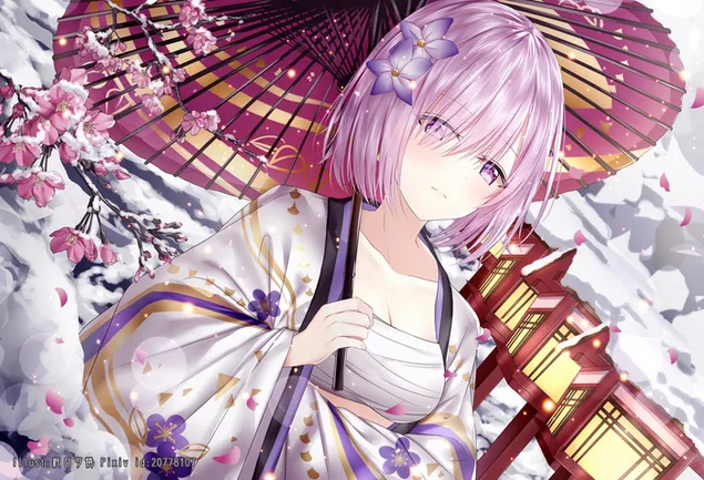Ödet/Grand Order - Mashu Kyrielight 4K bakgrund