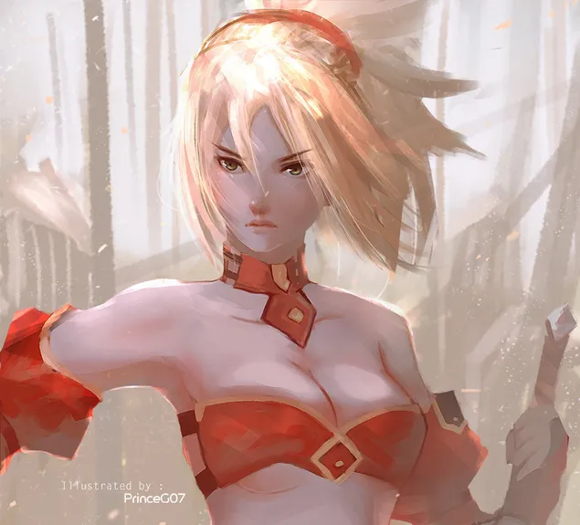 גורל/מסדר גדול - מורדרד צבר אוף אדום HD טפט