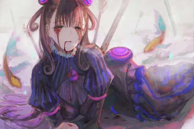 Судбина / Голем ред - Мурасаки Шикибу 2K тапет