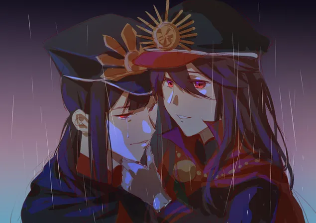 Судбина / Голем ред - Нобунага Ода и Нобукацу Ода 2K тапет