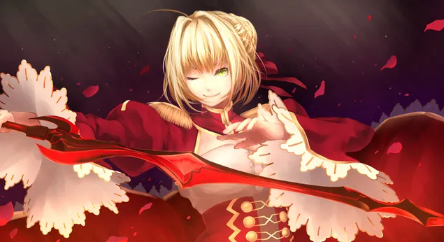 Fate/Grand Order - Red Saber کاغذدیواری  HD