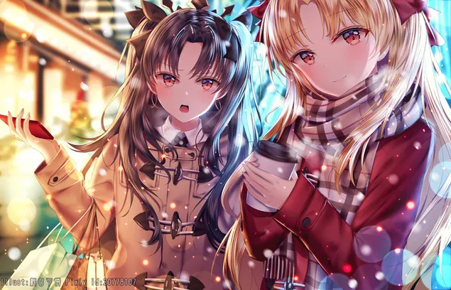 Taustakuva Kohtalo/Grand Order - Rin Tohsaka & Ereshkigal 2K