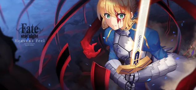 Fate Stay Night Heaven's Feel - Artoria Pendragon کاغذدیواری  4K