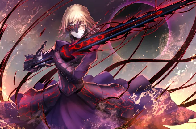Fate/Stay Night Heavens Feel - Saber Alter کاغذدیواری  2K