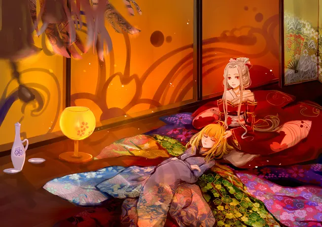 Судбина/Нула - Арторија Пендрагон и Ирисвиел фон Ајнцберн 4K тапет