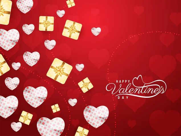 14. Februar Valentinstag rot ''Happy Valentines Day'' herunterladen