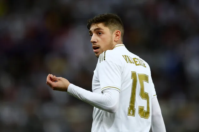 Federico Valverde in Real Madrid jersey number 15