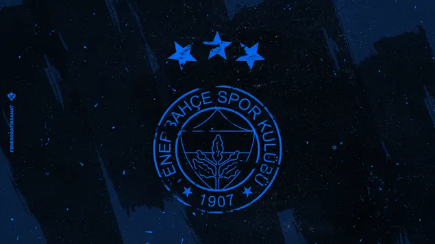 Logotip de Fenerbahce sobre fons fosc baixada
