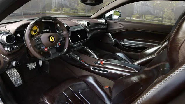 Diseño interior del Ferrari BR20 4K fondo de pantalla