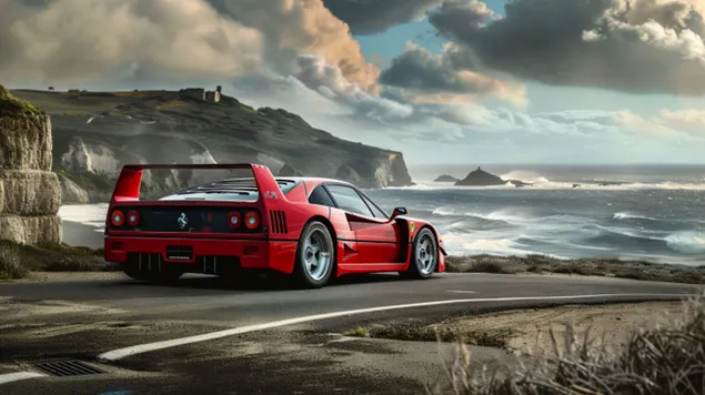 פרארי F40: אייקון המהירות והיוקרה 8K טפט