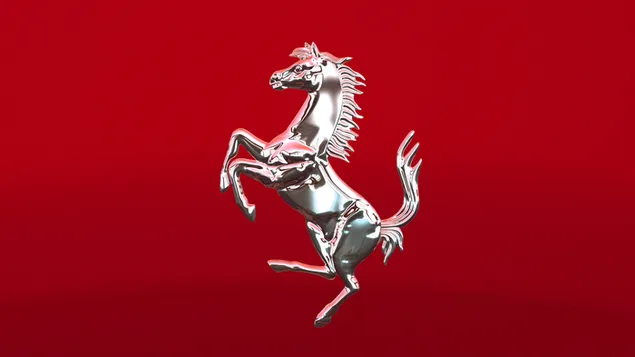 Logotipo de fondo rojo trasero de Ferrari descargar