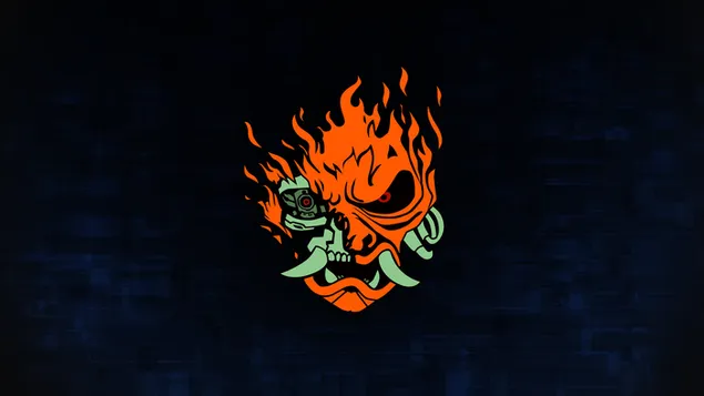 Tüzes koponya 4K háttérkép