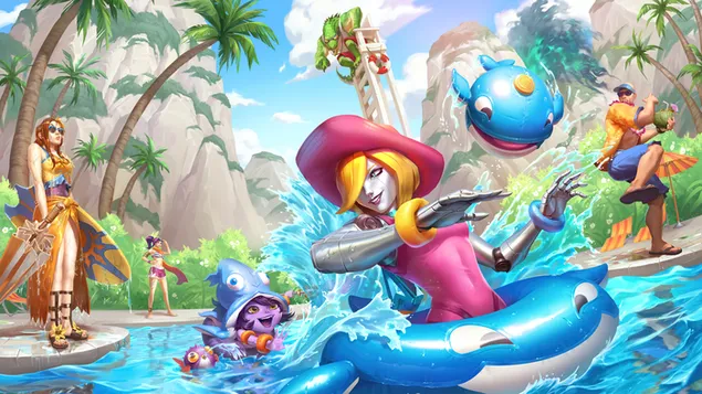Fiesta en la piscina 'Orianna con Lulu' - League of Legends (LOL)