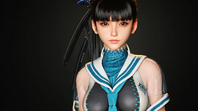 來自“Project EVE”（電子遊戲）的戰鬥機機器人女孩 4K 壁紙