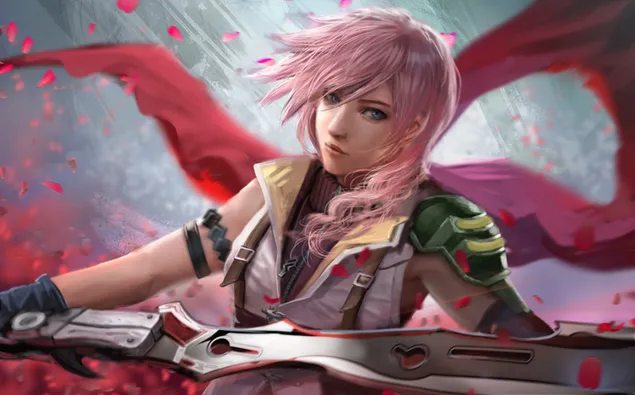 Final Fantasy XIII - Lightning FanArt 2K fons de pantalla