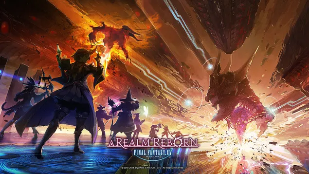 Tapeta Final Fantasy XIV A Realm Reborn - Elezen, Hyur Lalafell, Roegadyn & Miqo'te HD
