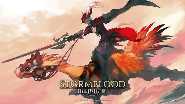 Tapeta Final Fantasy XIV Stormblood - Red Mage, Chocobo 2K