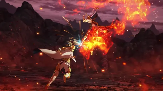 火焰之紋章英雄 vs. Laevatein 4K 壁紙