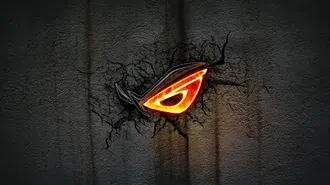 Tapeta oheň v oku asus rog HD