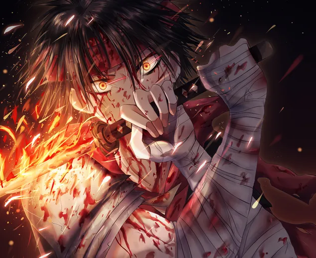 Vuur swaard vegter 2K muurpapier