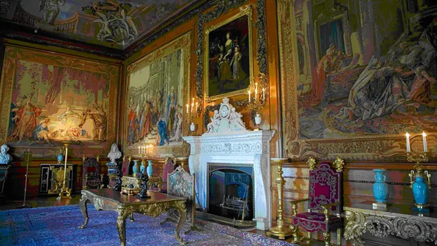 oxhak me piktura, tavoline dhe kolltuk, dhe abazhur shkarkim