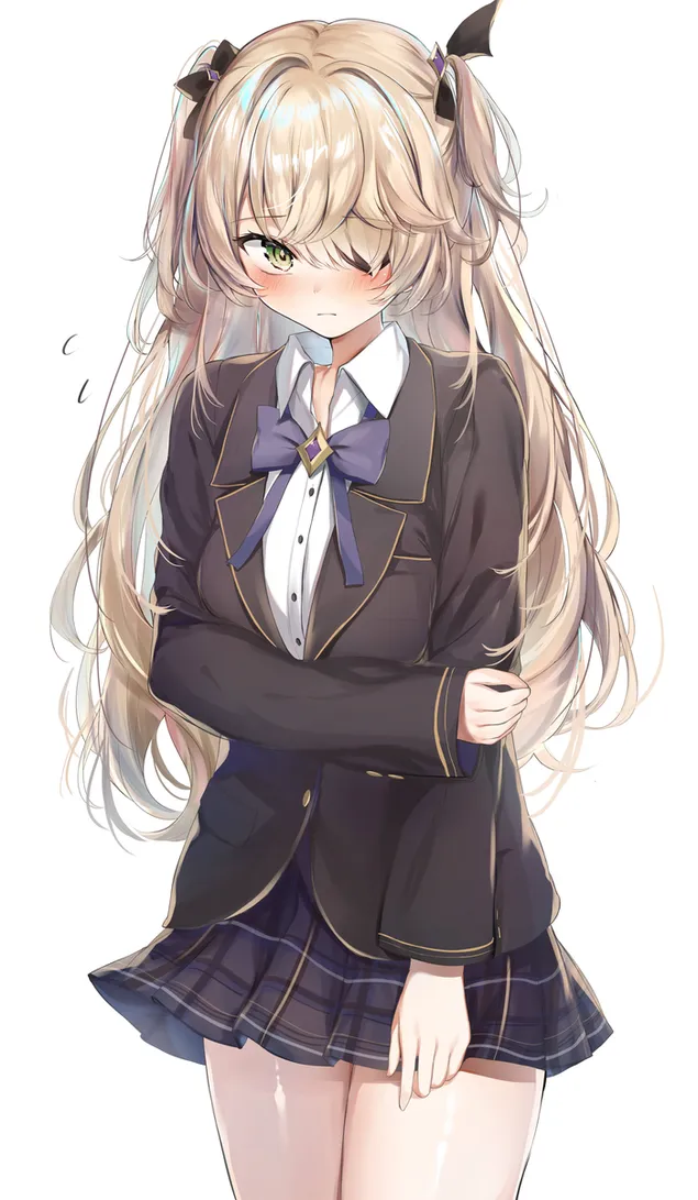 Fischl noua uniformă de colegiu | Impactul Ganshin 4K imagine de fundal