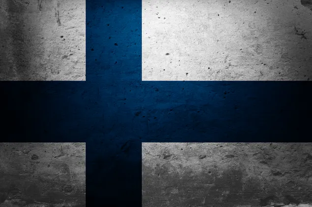 Bandera de Finlàndia baixada