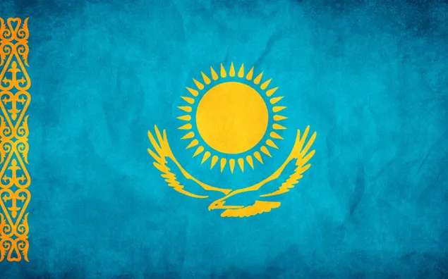 Kasakhstans flag HD tapet