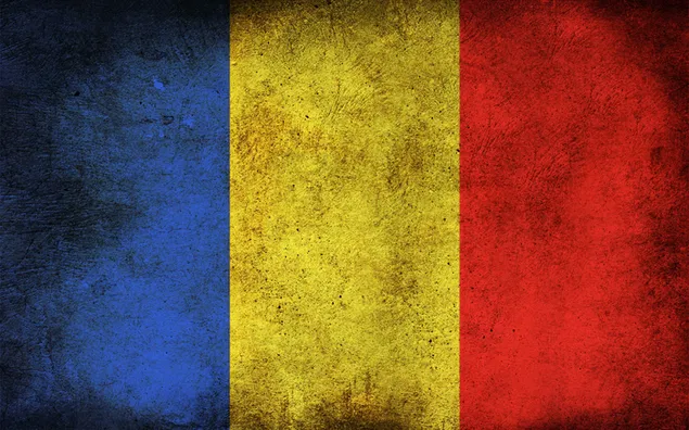 Flagge von Rumänien HD Hintergrundbild